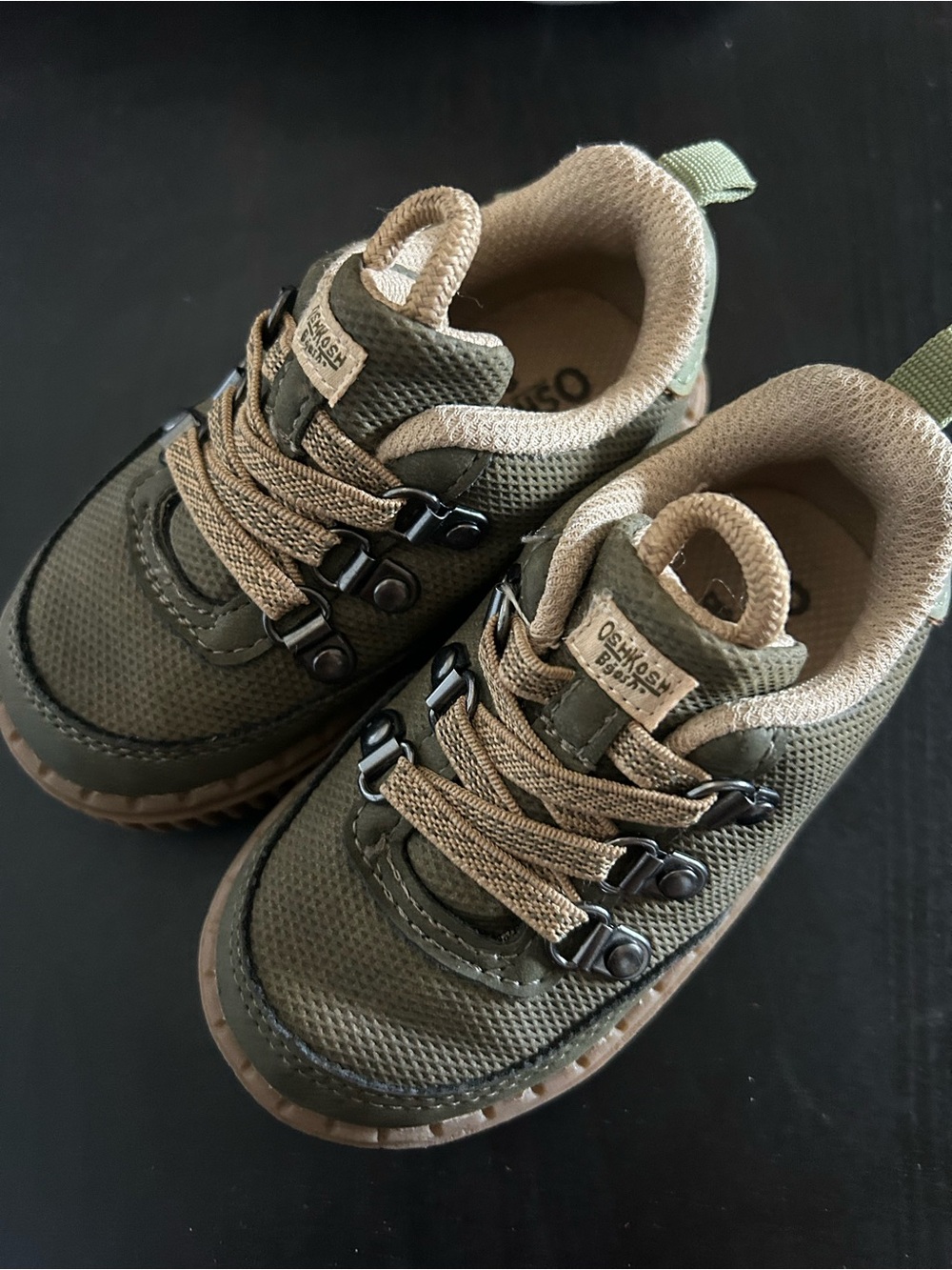 OshKosh B'gosh Olive Green Toddler Trail Sneakers